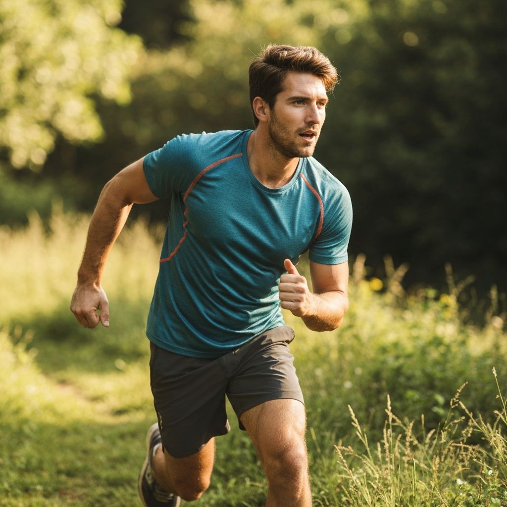 Active man demonstrating vitality and energy